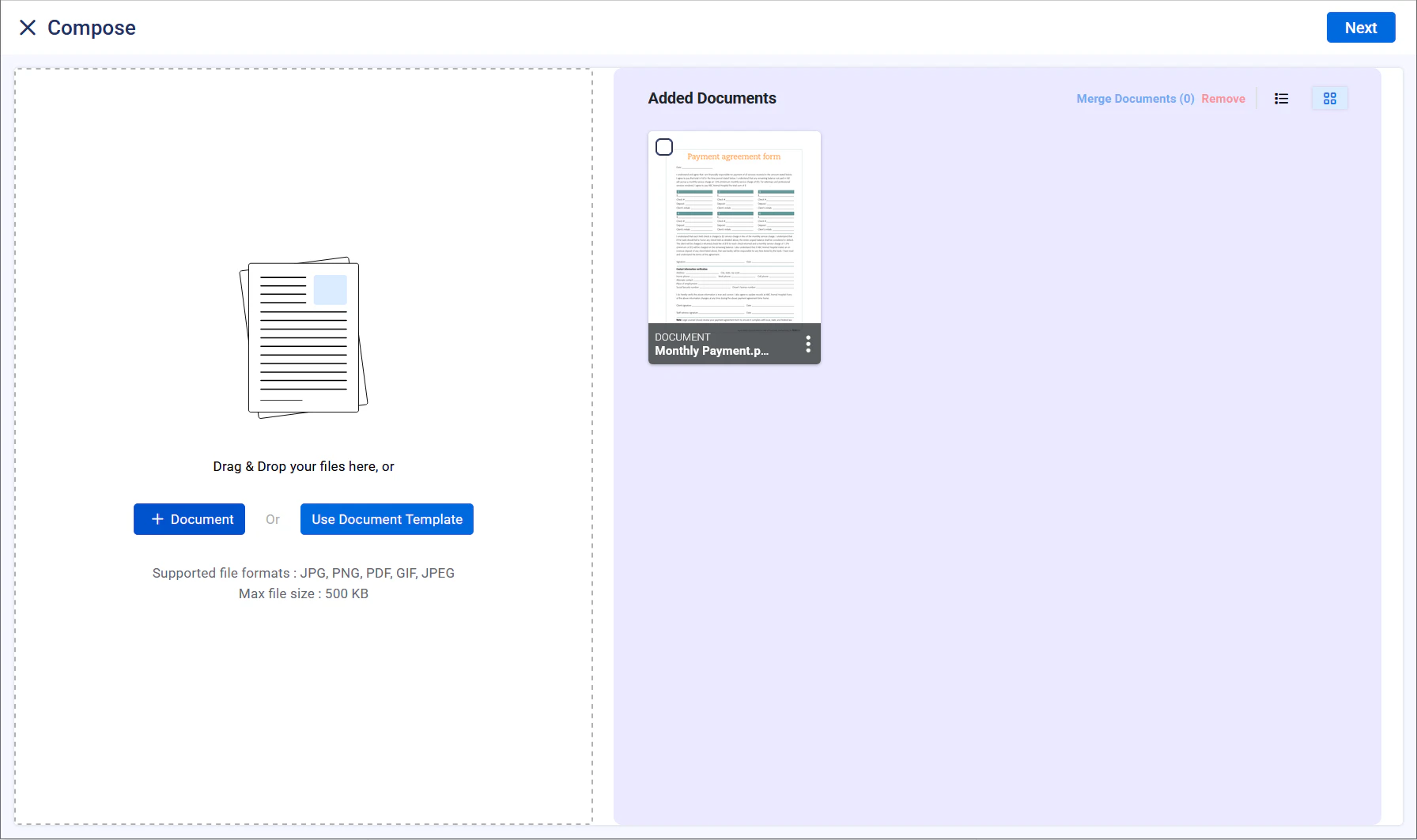 screenshot of MSB Docs